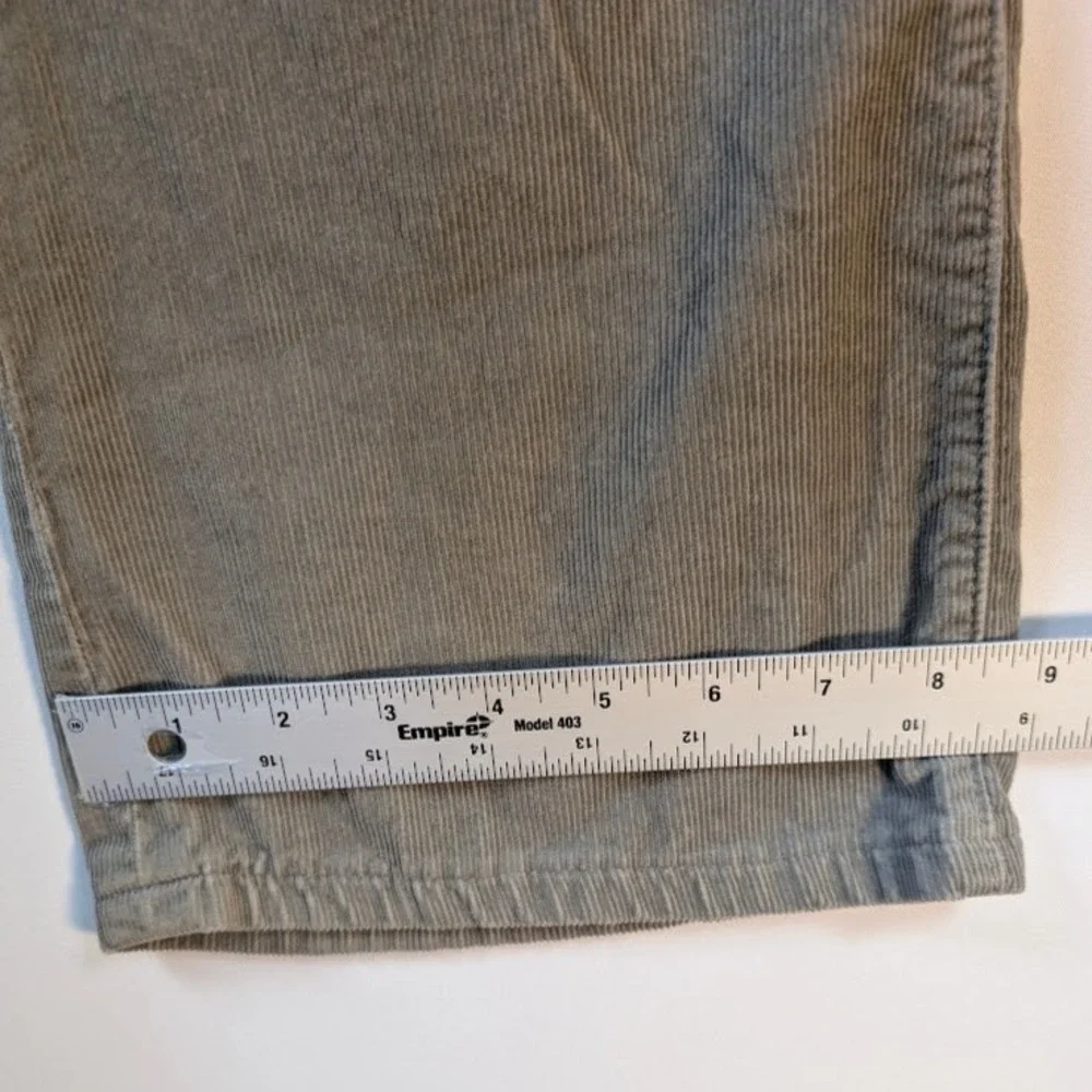 Lands' End Corduroy Pants Women's 6 Gray Fit‎ 2 Bootcut Stretch Cotton Blend